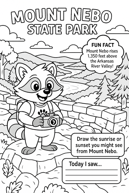 Arky Parky's Arkansas State Park Coloring Book