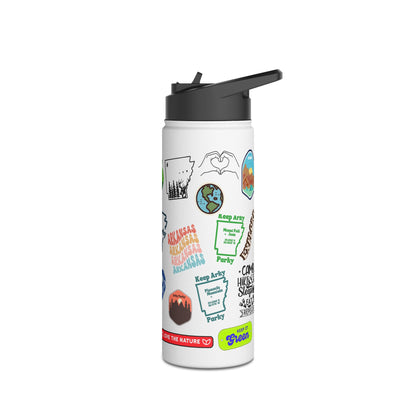 Arky Parky "Stickers" Stainless Steel Water Bottle