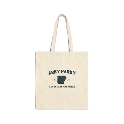 Arky Parky Adventure Arkansas Canvas Tote Bag – Eco-Friendly Cycling Tote