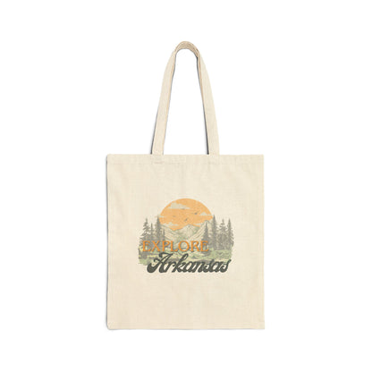 Explore Arkansas Canvas Tote Bag – Eco-Friendly Camping Tote | Arky Parky