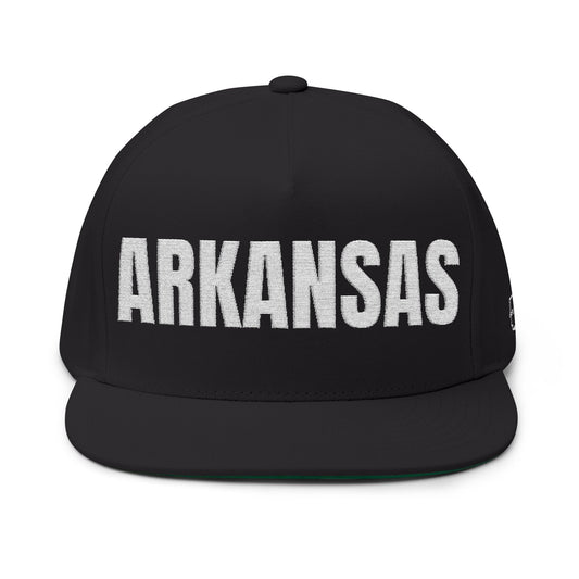 Arkansas Hat – Black Embroidered ARKANSAS Snapback | Arkansas Pride Hat | Arkansas Gift | Outdoor Lifestyle Cap | Arky Parky