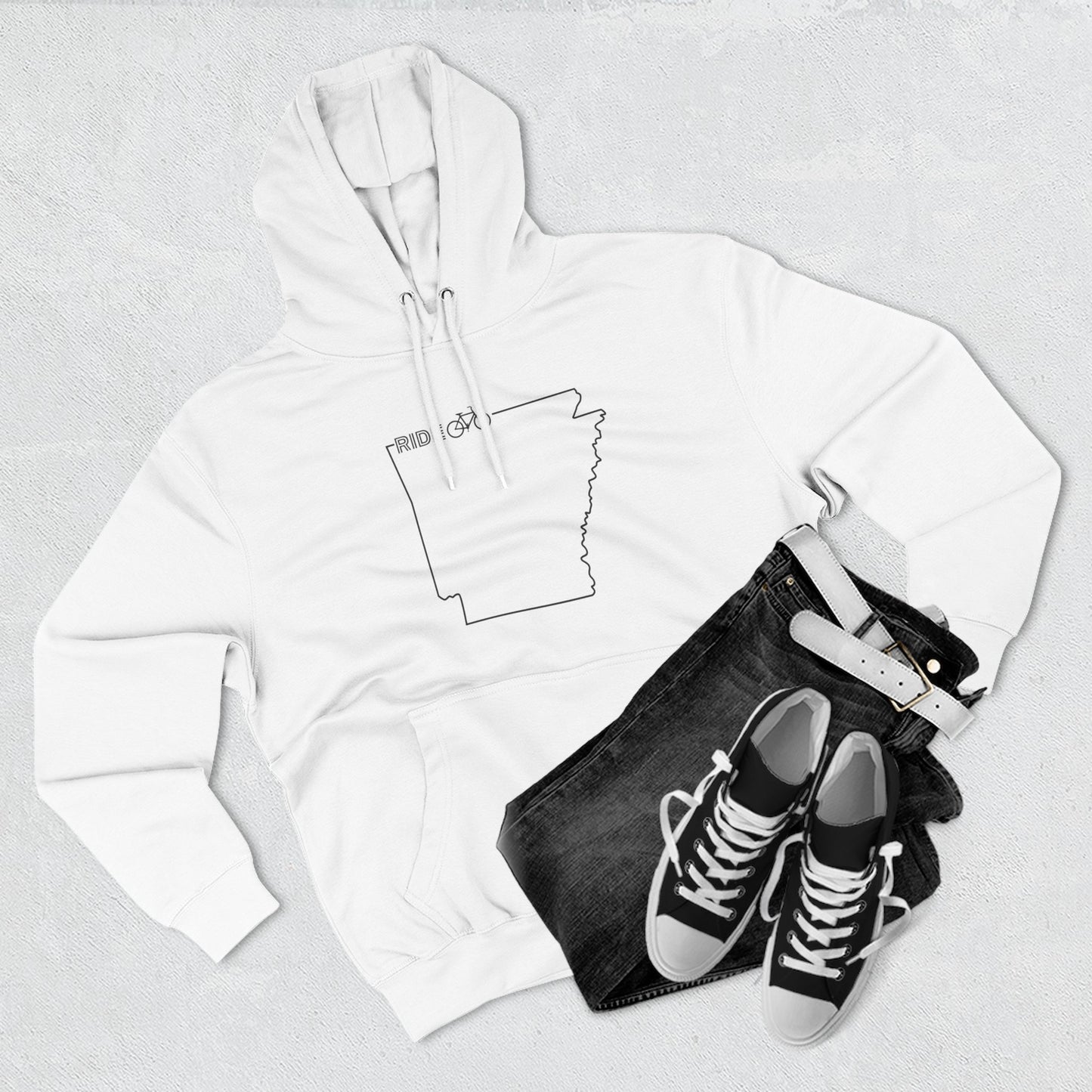 Fleece Hoodie - Arky Parky Ride Arkansas Bike Arkansas