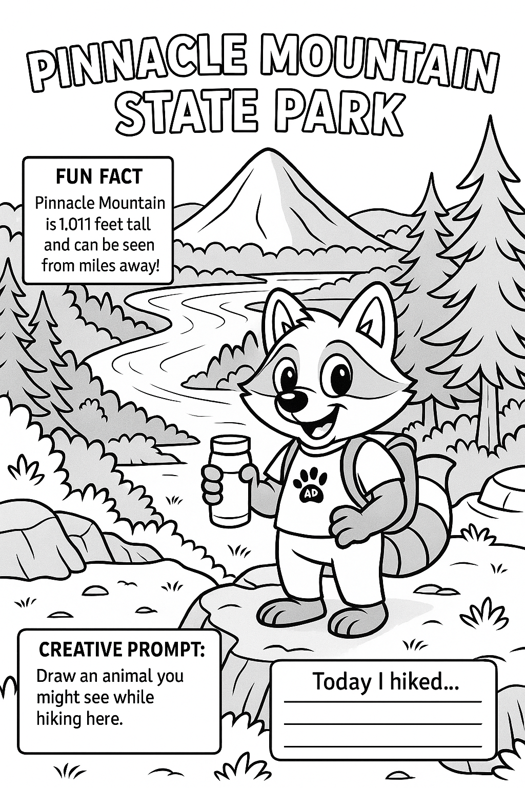 Arky Parky's Arkansas State Park Coloring Book