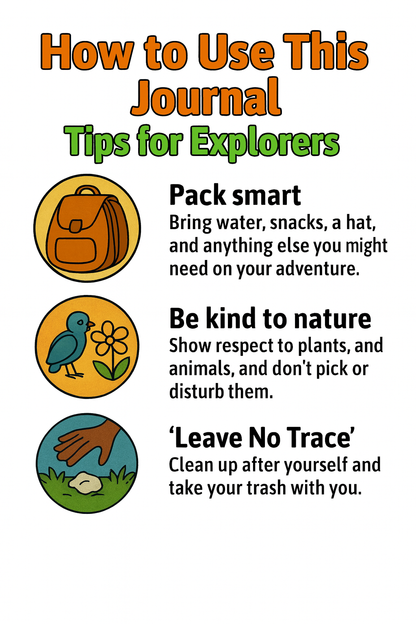 Digital Download | Arky Parky’s Junior Explorer Adventure Journal – Printable Outdoor Activity Book for Kids