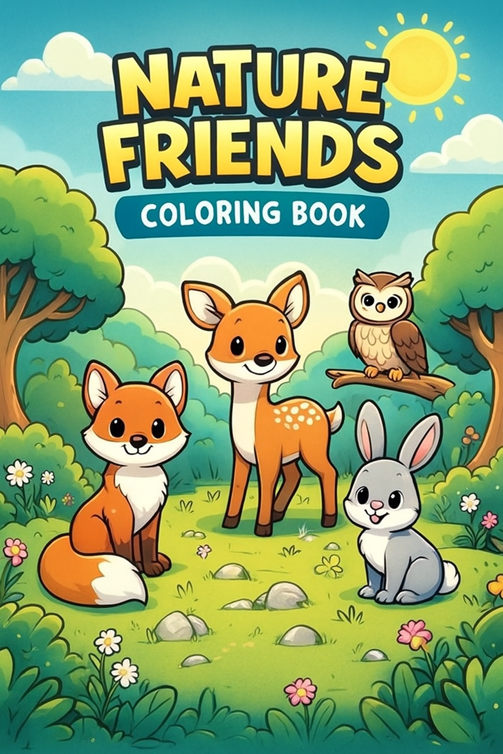 Digital Download | Nature Friends Printable Coloring Book